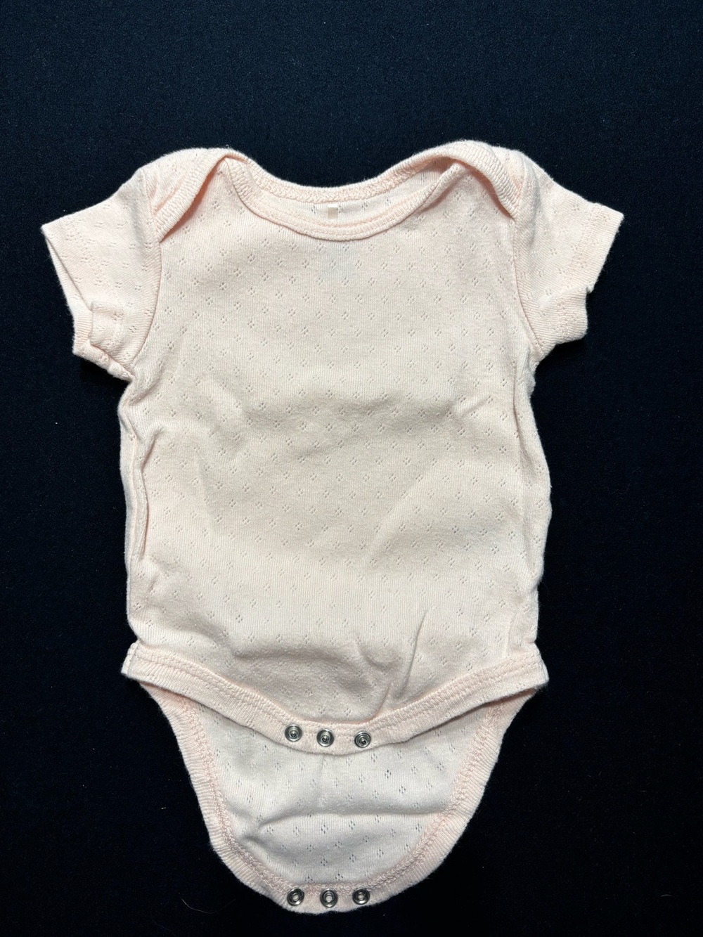 Soft Pink Baby One-Piece Bodysuit -0-3M